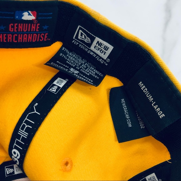 LA Dodgers Hat Baseball Cap knit flex fit Gold White MLB New Era 39 Thirty M L - Picture 5 of 14